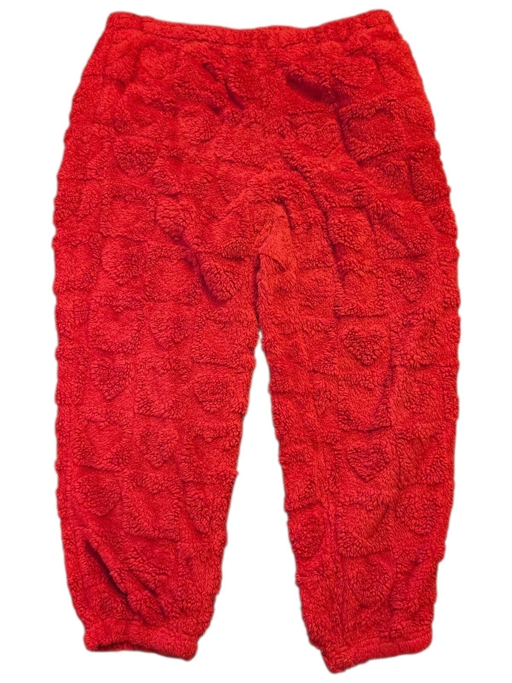 Joyspun Red Plush Heart Fuzzy Pajama Pants Joggers - Size L
